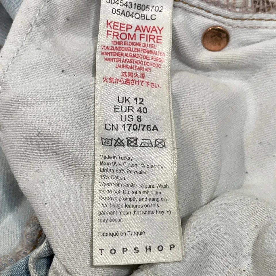 Topshop, Jeans Shorts, Größe: 40, model: mom, Blau #xL2 - Bild 4 von 4