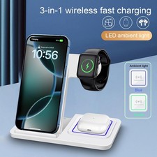 Wireless Charger,VNBBT 3 in 1 Wireless Charging Station Foldable for Apple iPhon