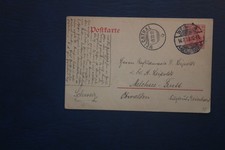 Ganzsachenkarte von Weinheim (Bergstraße) in die Schweiz