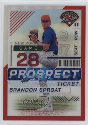 2024 Panini Prospect Edition Red Prizm 5/199 Brandon Sproat #92 4z8