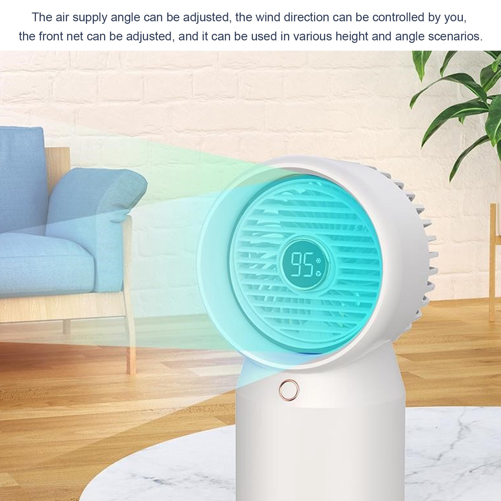 Car Air Conditioner Portable White Mini USB Cooling Fan Spray Humidification Sil