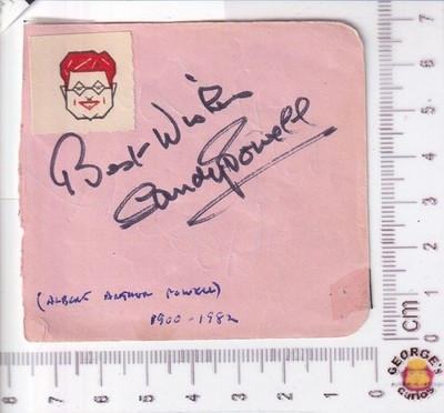 Sandy Powell & Val Doonican dual signed slip   early 1950s & 1975 autographs.