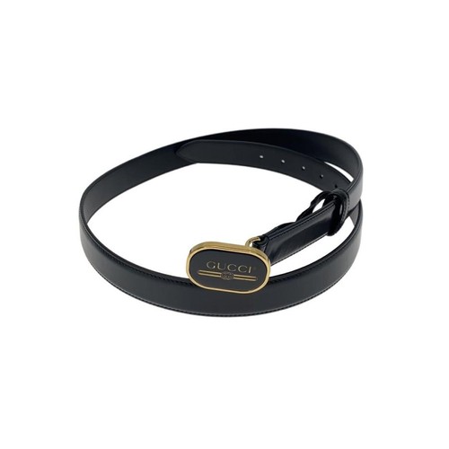 Used GUCCI◆Belt/Leather/BLK/Men's/547754//