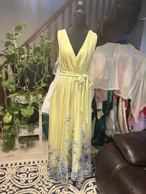 yellow flowy dress summer Yellow Floral Summer Dress With Spaghetti Straps