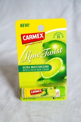 Carmex Lip Balm Stick LIME TWIST Moisturizing Sunscreen SPF 15 Rare HTF Sealed