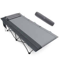 31.8" Extra Wide Oversized Camping Cot for Adult, Easy Set Up Heavy Duty Slee...
