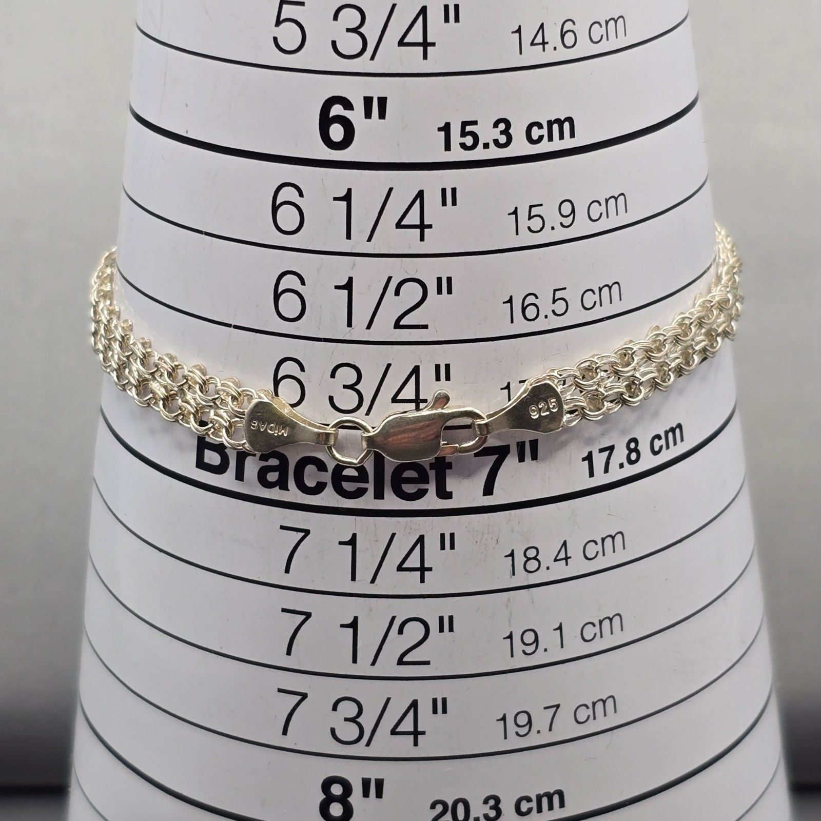 Midas Sterling Silver Interlocking Heart Link Bra… - image 6