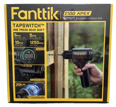 Fanttik Z100 Apex Smart Brushless Cordless Drill – 20-Piece Bit