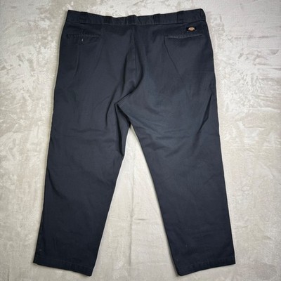 Dickies Black Canvas pants Carpenter Work Wear Pants Mens 47x30 Straight Leg