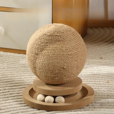 Katzenkratzball aus Jute schützen Teppiche und Sofas Katzenspielzeug aus Holz