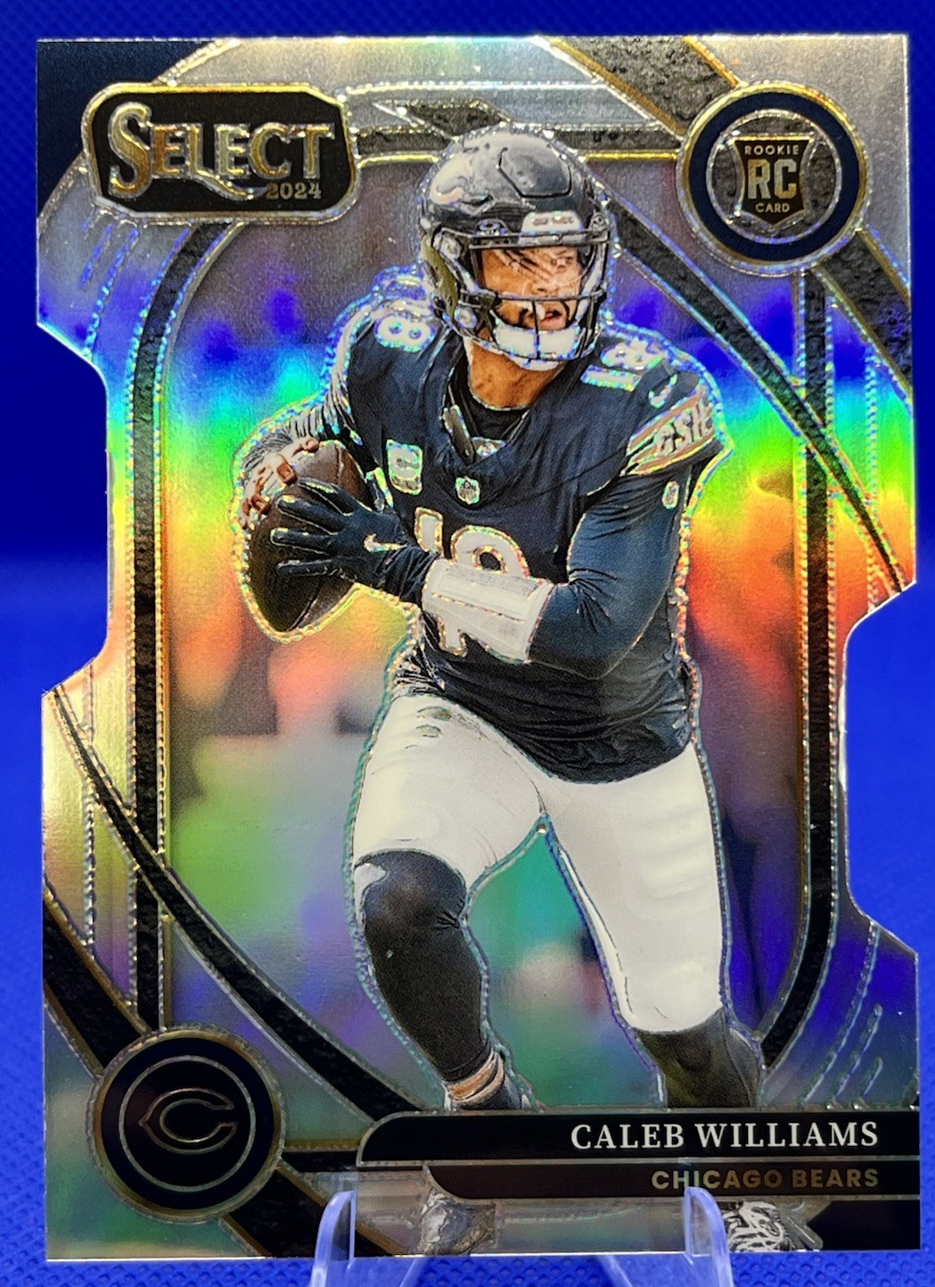 2024 Panini Select - Club Level Caleb Williams #216 Silver Prizm Die-Cut (RC)