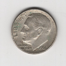1961 D 10¢ DIME 90% SILVER TEN CENTS DENVER MINT UNITED STATES OF AMERICA USA