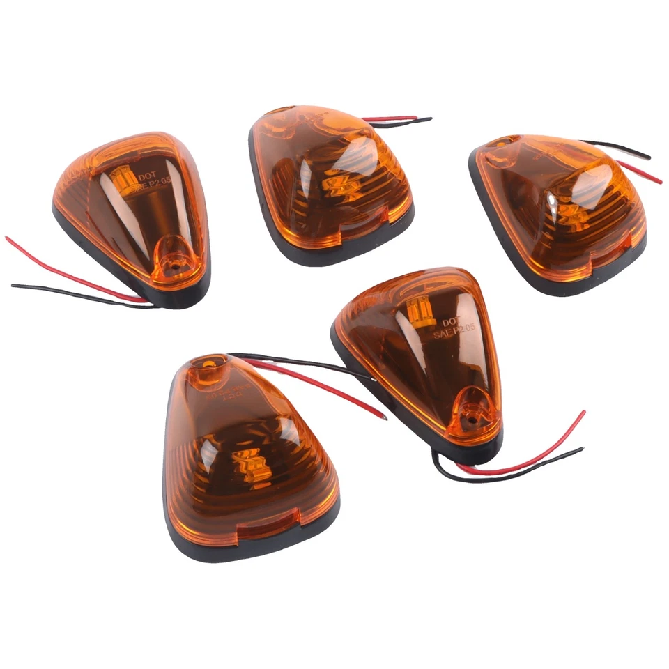 Kit de luces marcadoras de techo de cabina LED ámbar de 5 piezas para Ford F250 F350 Super Duty 99-16 Foto 3 de 4