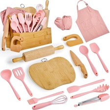 Children's cooking and baking set, little chef cooking utensils kitchen set
