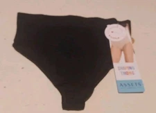 ASSETS by SPANX Women's All Around Smoothers Thong Black Size Medium