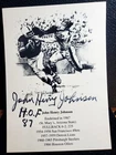 JOHN HENRY JOHNSON "HOF 87" AUTOGRAPHED  5X7 49 ers FOOTBALL CARD WITH COA