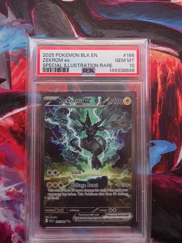 Zekrom ex PSA 10 English Pokemon Card 166/086 SIR 2025 Black Bolt
