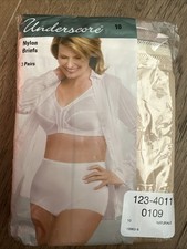 Underscore 3 Pack Womens Nylon Briefs Panties Natural/smoke/rose JCPenney Sz 3XL