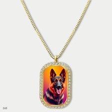 Amazing Cute German Shepherd Dog Breed Fashion Pendant Necklace Chain Image Dog