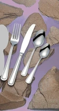 DELUXE SERIES - 8 PIECES SET - SPOON FORK KNIFE & TEA SPOON - MIRROR FINISH