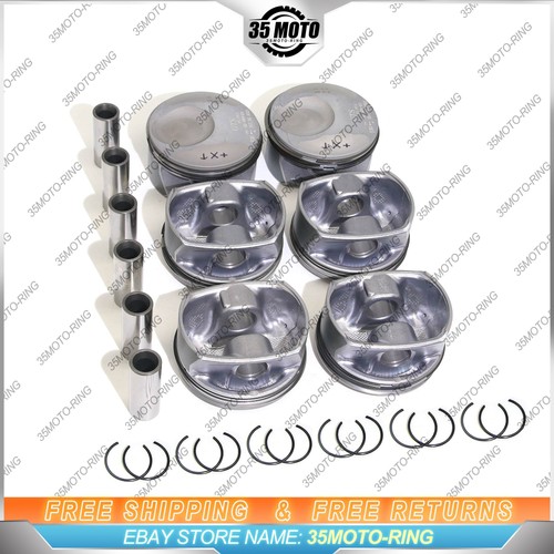 6PCS Mahle Pistons & Rings Set FOR Porsche Panamera 970 3.6L V6 M46.20 M46.40 - Picture 5 of 6