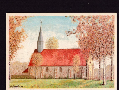 SAINT-LUCIEN (28) KIRCHE des 12. Jahrhunderts, illustriert von Robert RENARD 1986