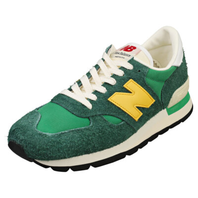 New Balance 990 Made In Usa Mens Fashion Sneakers in Green Yellow 