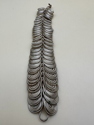 Bracelet Ethnique Ancien En Argent Sterling - Motifs Spirales, Style Bohème