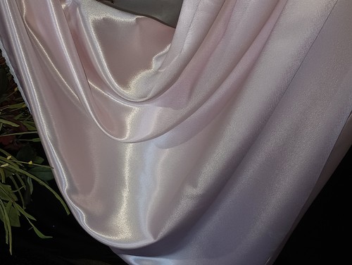 VTG DIOR BABY PINK NIGHTGOWN M SATIN SHINY DEMURE - Picture 8 of 10
