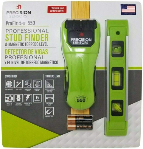 Buscador de pernos digitales profesionales y nivel de torpedo Precision ProFinder 550 - Imagen 1 de 2