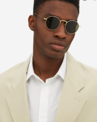 OLIVER PEOPLES WESLIE Sun MSRP $601 Japan Handmade Steel Gradient Oliver Peoples Weslie Sun with Gold frame and Moondust  main image 4