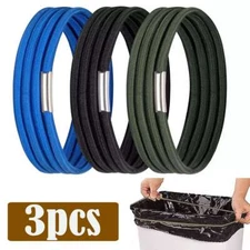3 Pack Trash Can Bands Garbage Bag Elastic Bands Durable Rubber Band Fit 13-30 G