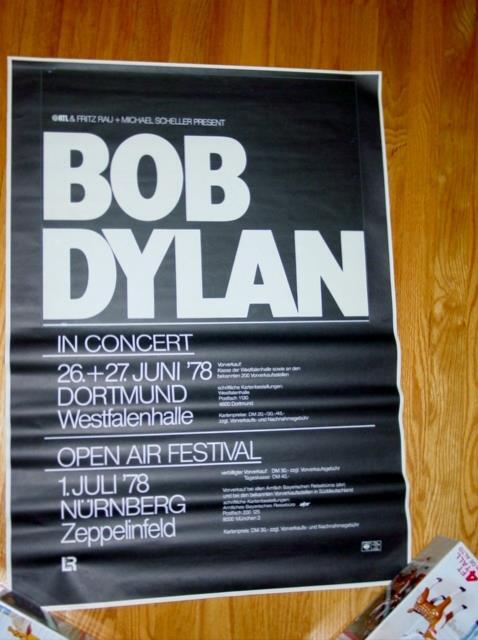 Vintage 1978 Original BOB DYLAN NUREMBERG GERMAN MUSIC Tour