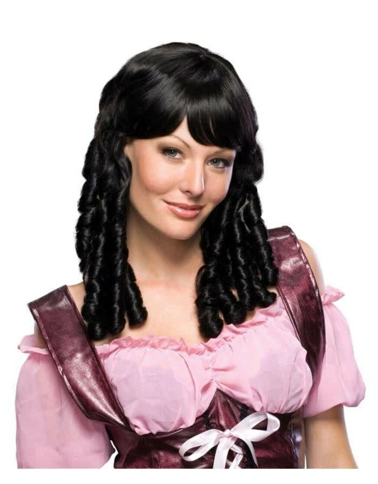 Peluca Muñeca Bebé Deseos Secretos Negra De Lujo Escenario Teatral Disfraz Salón Calidad Foto 3 de 4