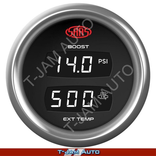 SAAS Dual Digital Gauge Boost 030 Psi / Exhaust Temp 0900 Trax Series
