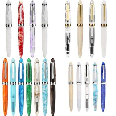 PENBBS 308-52SF-2 Acrylic Fountain Pen F Nib Converter Office Writing Gift #w2 