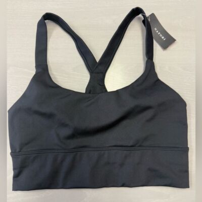 NATORI BRA Women Size XS Impulse 7583293 Racerback Black Sports New