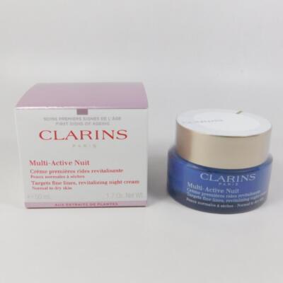 Clarins Multi-Active Nuit Targets Fine Lines Night Cream Dry Skin 50 ml *NEW*