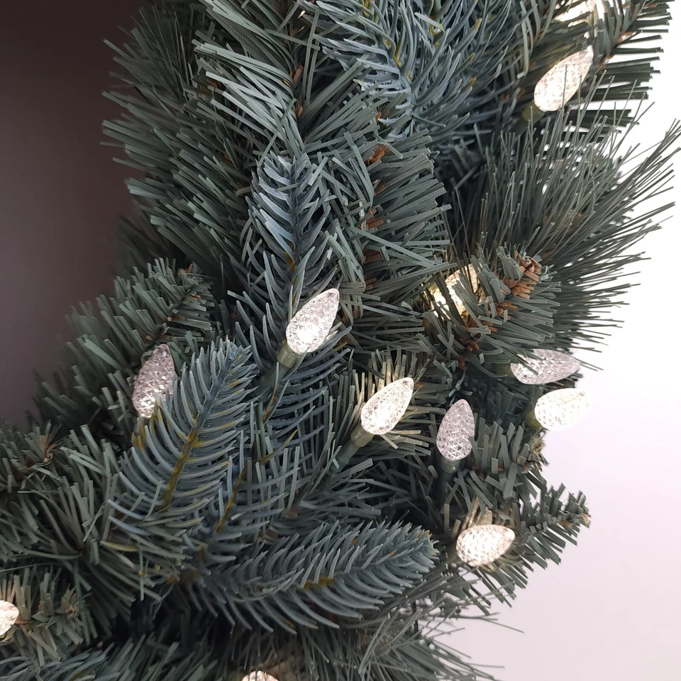 Bethlehem Lights 24" Overlit Wreath with 3-in-1 LEDs Blue Spruce  H425672 - Image 2 of 4