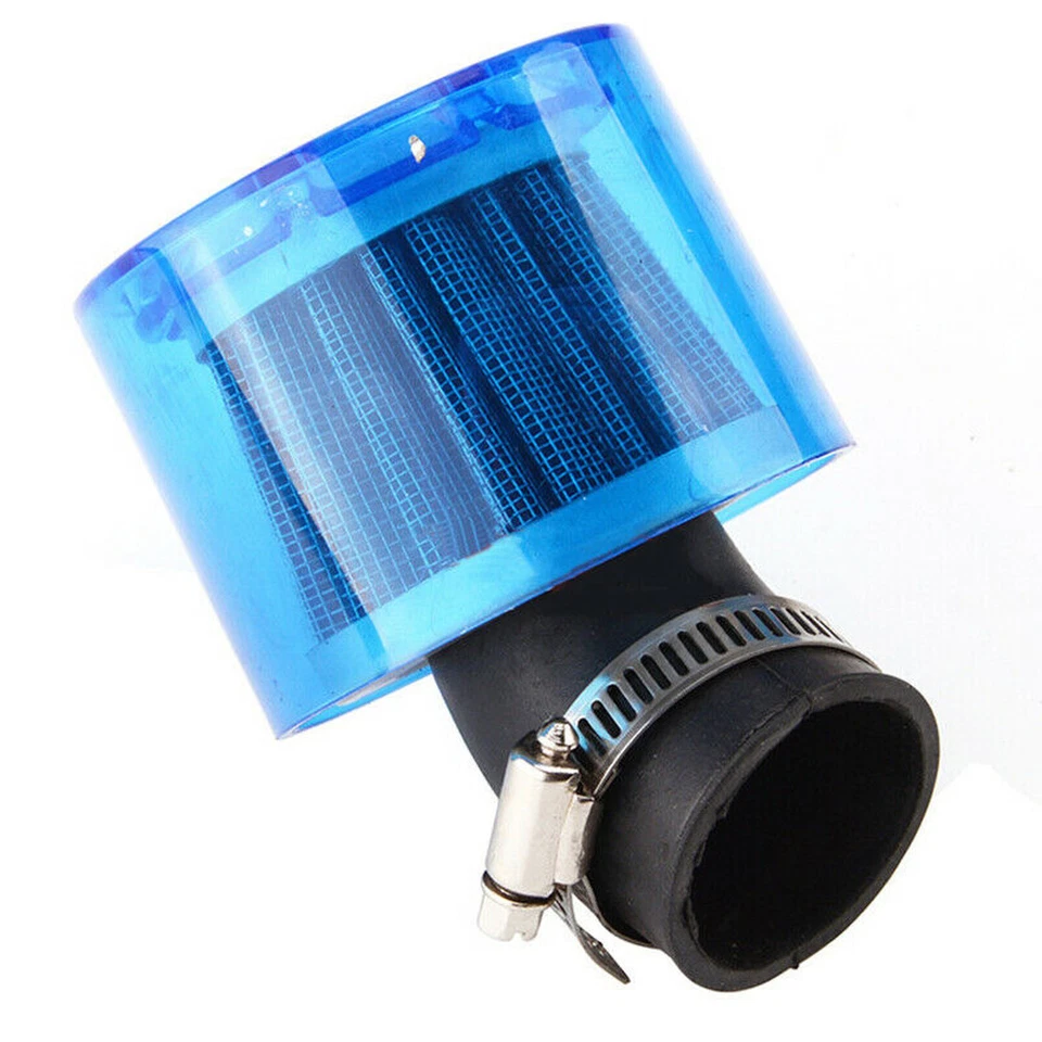 Filtro de aire cubierta de plástico a prueba de salpicaduras para moto de cross ATV PIT de 35 mm para 50cc 110cc azul Foto 2 de 4