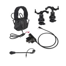 Tactical Shooting Headset  with U94 PTT 2pin with ARC Rail Adapter Noise Red...