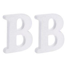 2pcs Foam Letters B Letter EPS White Polystyrene Letter Foam 100mm/4 Inch
