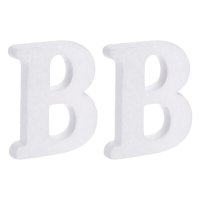 2pcs Foam Letters B Letter EPS White Polystyrene Letter Foam 100mm/4 Inch