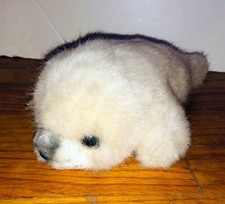 Russ Berrie and Co Yomiko White Seal Plush Doll Stuffed Animal 14  Vintage