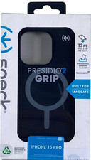 Speck Presidio2 Grip with MagSafe Case For iPhone 15 Pro-Black
