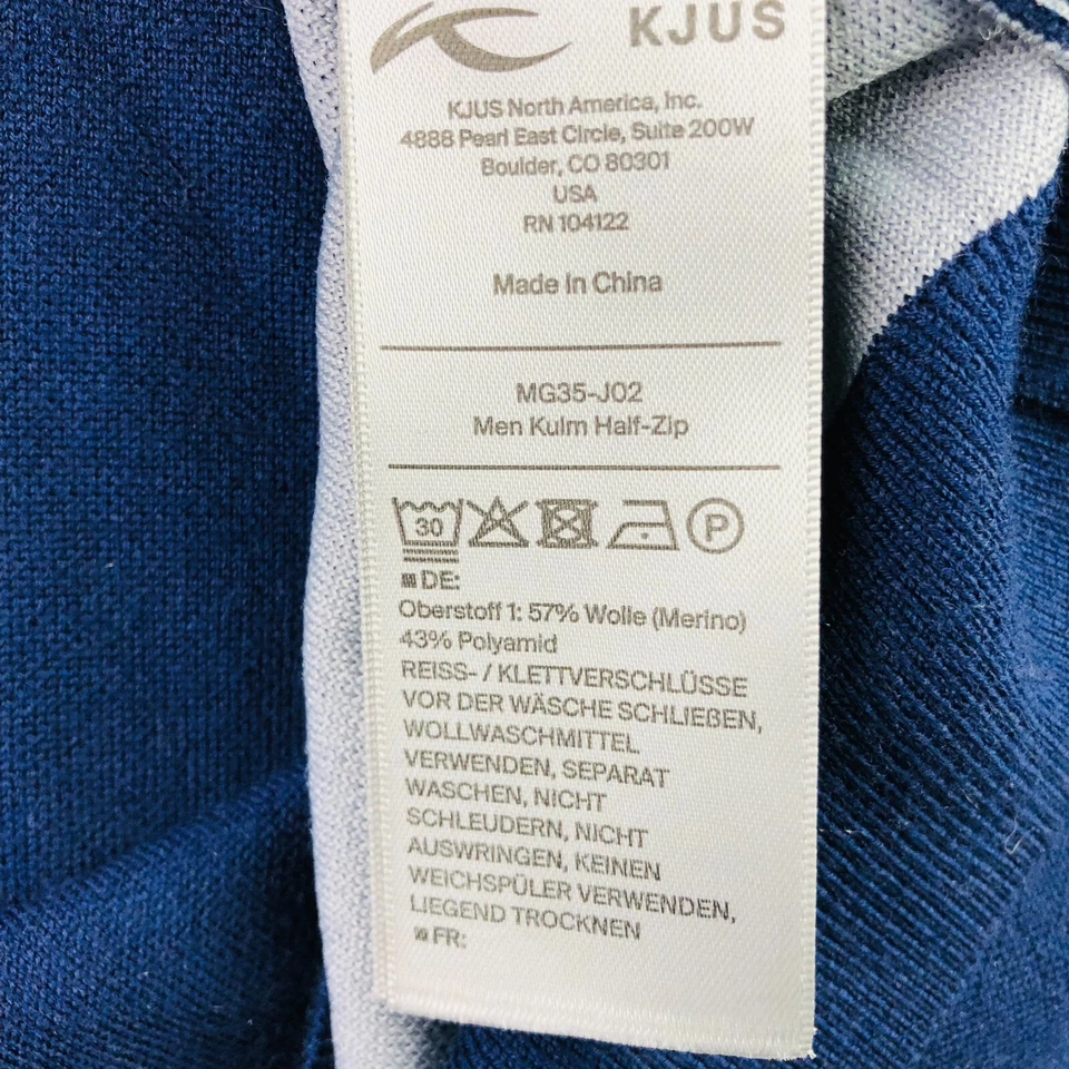 NEW KJUS Men’s Klum 1/2 Zip Free Lite Pullover Jacket Navy Blue • Size 54 XL - Image 4 of 4