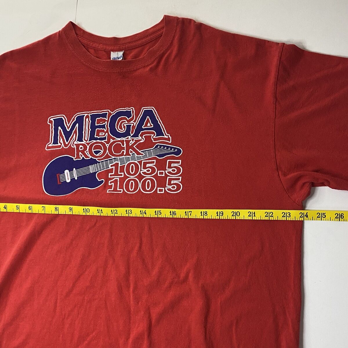 Vintage Radio Station T Shirt Mega Rock 105.5 & 100.5 XL TG Vintage Radio Station T Shirt Mega Rock 105.5 & 100.5 XL TG