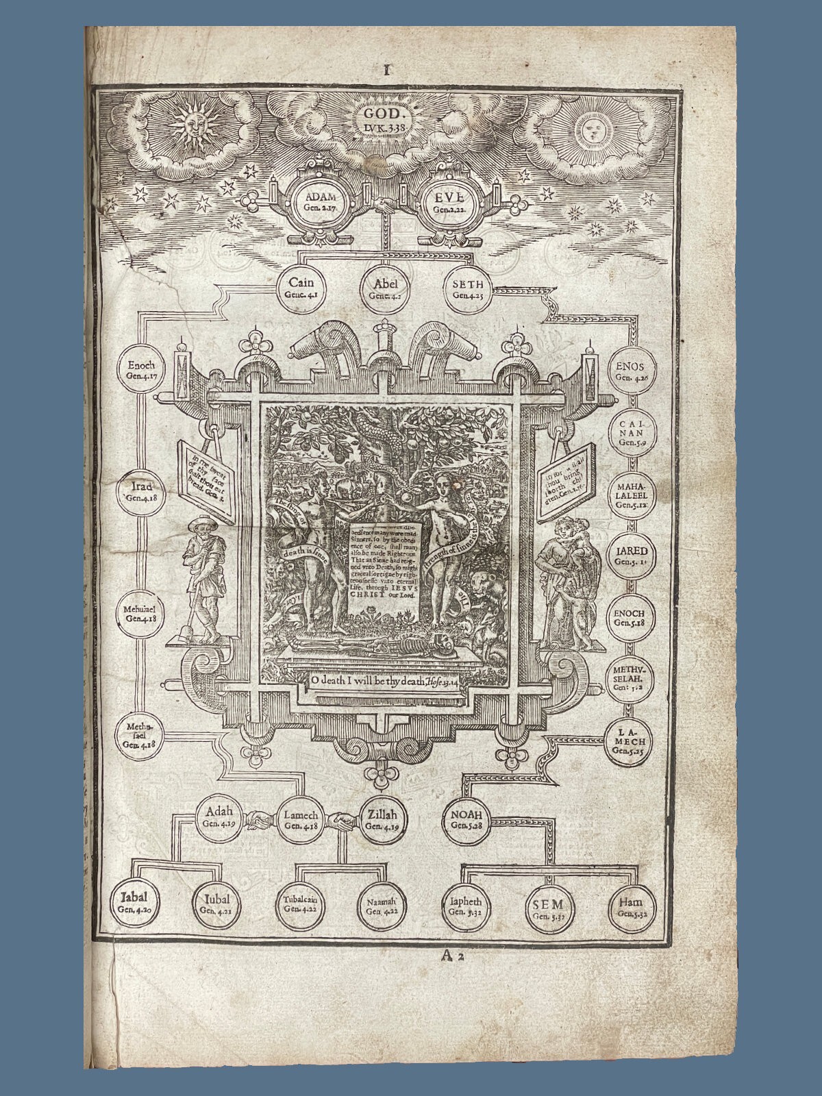 1616 Folio Geneva Bible with Genealogies DoublePage Map Psalter BCP