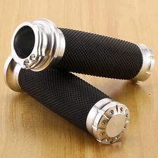 1" 25mm Motorcycle Handle Bar Hand Grips w/ Cable for Harley Honda Yamaha Suzuki
