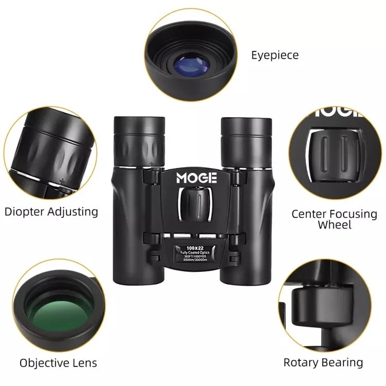 Portable 100x22 Binoculars 3000M/30000M HD Optical BAK4 Telescope Hunting Hiking - Image 3 of 4